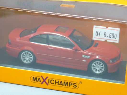 BMW M3(E46) 2001 レッド - ミニチャンプス [トミカとミニカーの